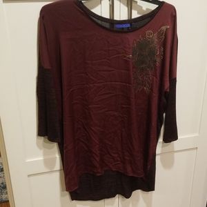 Burgundy tunic top